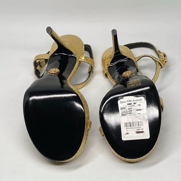Versace Gold Medusa '95 Metallic Heeled Sandals size 36 - Picture 13 of 14